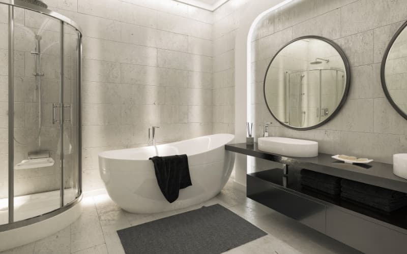 Salle de bain moderne après rénovation
